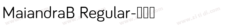 MaiandraB Regular字体转换